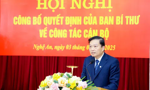 Ông Lê Hồng Vinh giữ chức Phó Bí thư Tỉnh ủy Nghệ An