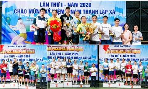 Giải Pickleball mở rộng lần thứ I năm 2026: Dấu ấn thể thao chào mừng một năm thành lập xã Vạn An