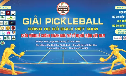 Sắp khai mạc Giải Pickleball họ Đỗ (Đậu) Việt Nam lần thứ II – 2026, tranh Cúp "Nhân tài họ Đỗ (Đậu)"
