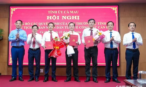 Điều động bổ nhiệm 19 nhân sự lãnh đạo mới tại Cà Mau
