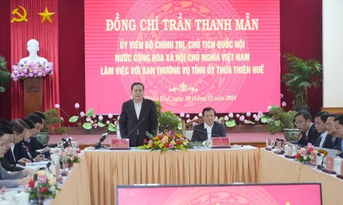 Chủ tịch Quốc hội Trần Thanh Mẫn làm việc với tỉnh Thừa Thiên - Huế