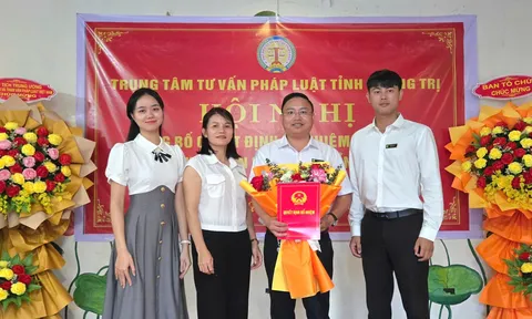 Công bố Quyết định bổ nhiệm Giám đốc Trung tâm Tư vấn Pháp luật tỉnh Quảng Trị