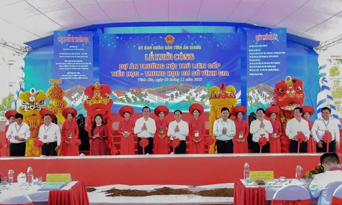 Phó Thủ tướng Bùi Thanh Sơn dự lễ khởi công trường học vùng biên tỉnh An Giang