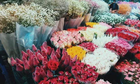 Chợ hoa Xuân ở Hà Nội nhộn nhịp trong ngày Tết