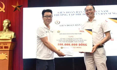 Liên đoàn Bắn súng Việt Nam trao thưởng 500 triệu đồng cho VĐV đạt Huy chương vàng tại Olympic Paris năm 2024