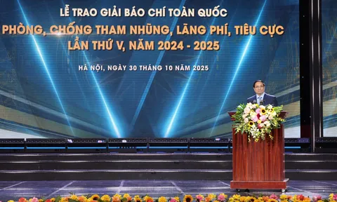 Trao giải báo chí về phòng, chống tham nhũng, lãng phí, tiêu cực lần thứ V