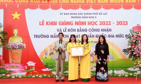 Đà Lạt: Trường Mầm non 3 đạt chuẩn quốc gia mức độ 1