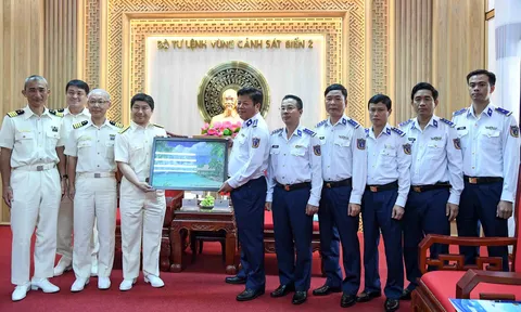 Lực lượng Bảo vệ bờ biển Nhật Bản thăm, giao lưu tại BTL Vùng Cảnh sát biển 2