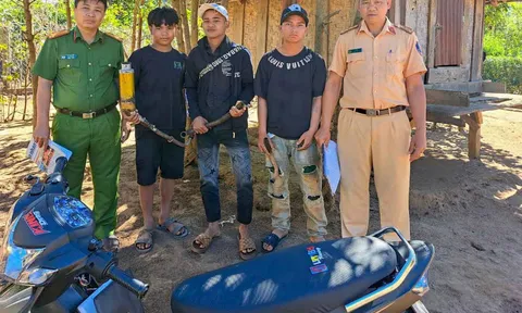 Công An huyện Mang Yang, tỉnh Gia Lai đẩy mạnh triển khai tuyền truyền giáo dục pháp luật vi phạm TTATGT