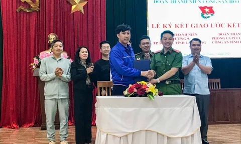 Đoàn thanh niên phòng Cảnh sát phòng cháy chữa cháy Công an tỉnh Lâm Đồng kết nghĩa với đoàn thanh niên phường 9