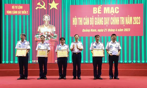 Bộ Tư lệnh Vùng Cảnh sát biển 2 tổ chức Hội thi cán bộ chính trị năm 2023