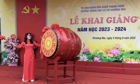 Hà Nội: Trường THCS Khương Mai khai giảng năm học mới 2023 - 2024