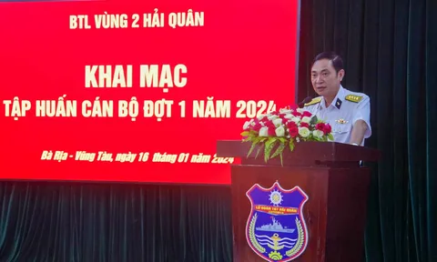 Vùng 2 Hải quân tập huấn cán bộ đợt 1 năm 2024