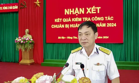 Vùng 2 Hải quân kiểm tra công tác chuẩn bị ra quân huấn luyện năm 2024