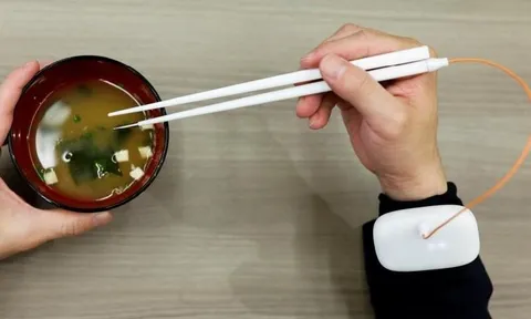 Nhật Bản sáng chế ra đũa tăng vị mặn để giảm muối trong thực phẩm