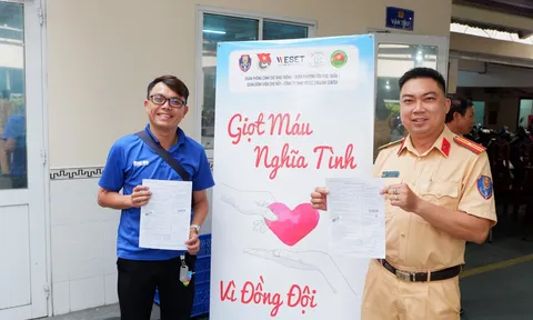 Tham gia hiến máu tình nguyện cùng tuổi trẻ Phòng CSGT TP. Hồ Chí Minh