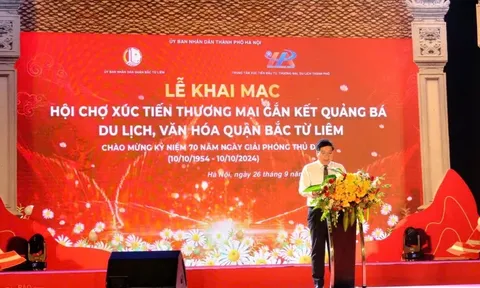 Khai mạc Hội chợ xúc tiến thương mại gắn kết quảng bá du lịch, văn hóa quận Bắc Từ Liêm
