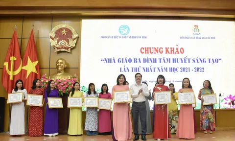 9 Nhà giáo dự “Giải thưởng nhà giáo Ba Đình tâm huyết, sáng tạo”