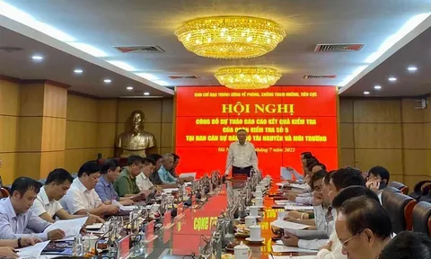 Đoàn kiểm tra số 5 thông báo kết quả kiểm tra tại Bộ Tài nguyên và Môi trường