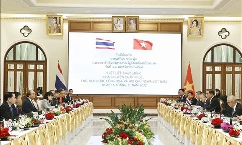 Chủ tịch nước Nguyễn Xuân Phúc hội đàm với Thủ tướng Thái Lan Prayut Chan-o-cha