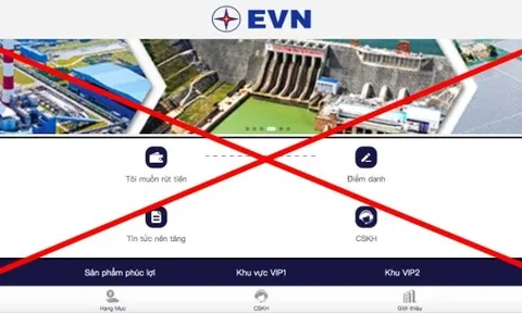 Xuất hiện trang web giả mạo thương hiệu EVN