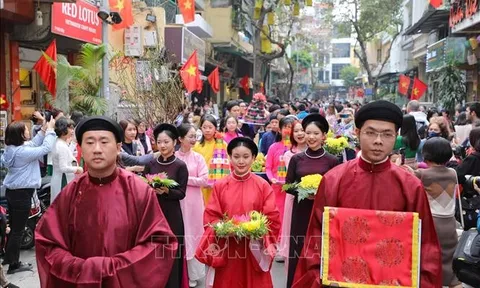 'Tết Việt - Tết Phố 2023' tại Phố cổ Hà Nội tái hiện lại nhiều nghi lễ Tết cổ truyền