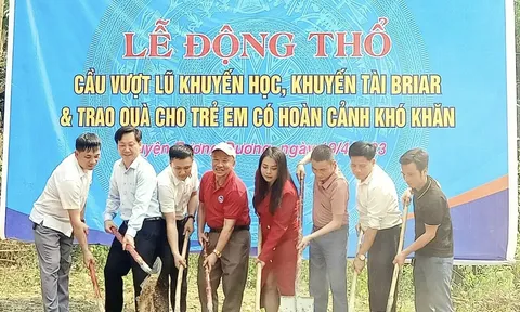 Nghệ An: Khởi công cầu khuyến học, khuyến tài Briar tại xã Yên Thắng, huyện Tương Dương