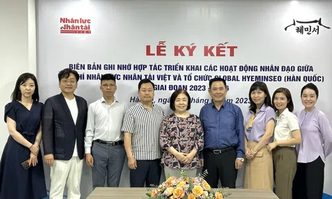 Lễ ký kết Biên bản ghi nhớ hợp tác giữa Tạp chí điện tử Nhân lực Nhân tài Việt và Tổ chức Global Hyeminseo, Hiệp hội Blue Reborn Campaign (Hàn Quốc)