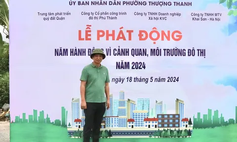 Hơn 120 tình nguyện viên chung tay làm sạch môi trường tại Long Biên