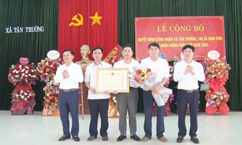 Thanh Hóa: Tân Trường đón nhận danh hiệu xã đạt chuẩn nông thôn mới năm 2024