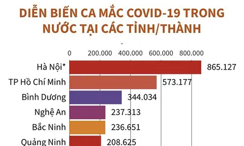 (Interactive) Diễn biến ca mắc COVID-19 trong nước tại các tỉnh/thành