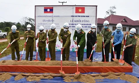 Công an Quảng Nam xây dựng trụ sở làm việc cho Công an Lào tại các bản giáp biên