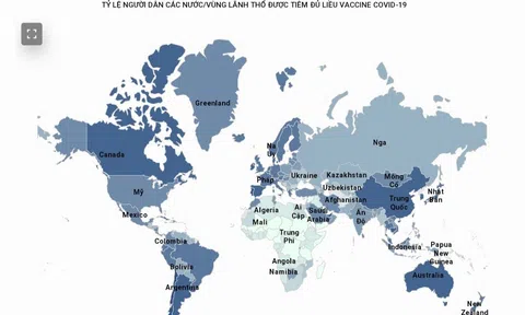 (Interactive) Hơn 57% dân số thế giới đã được tiêm đủ liều vaccine COVID-19