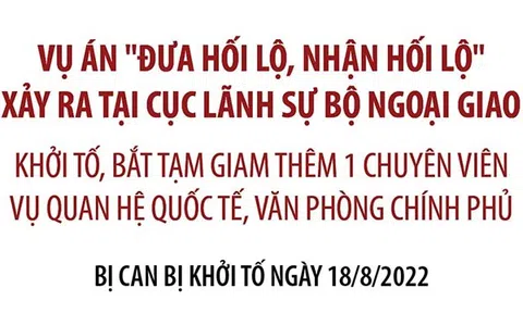 Vụ án "Đưa hối lộ, nhận hối lộ" xảy ra tại Cục Lãnh sự Bộ Ngoại giao: Khởi tố, bắt tạm giam thêm 1 chuyên viên Vụ Quan hệ quốc tế, Văn phòng Chính phủ