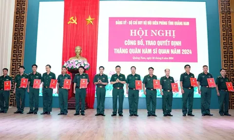 59 sĩ quan Bộ đội Biên phòng Quảng Nam được thăng quân hàm