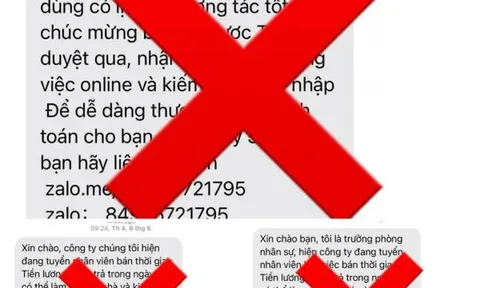 Cảnh giác với tin nhắn lừa đảo tuyển dụng lao động