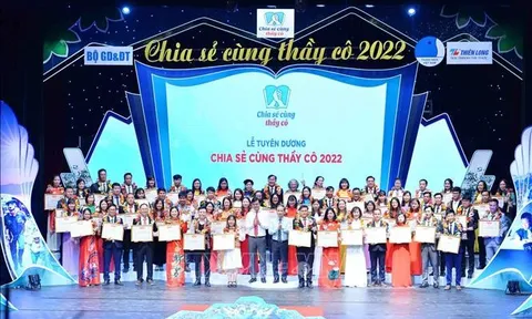 Sẽ tuyên dương 58 cá nhân tiêu biểu trong Chương trình 'Chia sẻ cùng thầy cô' 2023