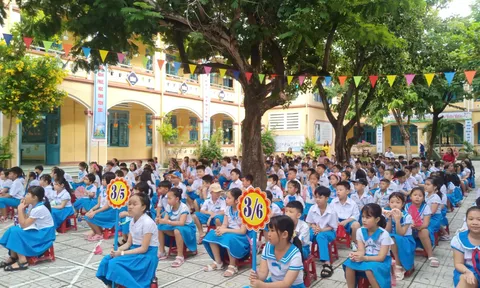 Quảng Nam: Trường Tiểu học Trần Quốc Toản đón hơn 1000 học sinh trong ngày tựu trường