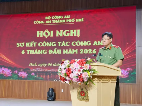 Công an TP Huế hoàn thành toàn diện nhiệm vụ công tác 6 tháng đầu năm 2026