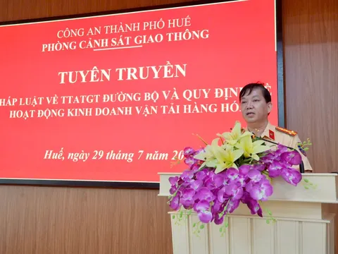 Huế: Siết chặt tuyên truyền pháp luật, nâng cao trách nhiệm doanh nghiệp vận tải trong bảo đảm an toàn giao thông