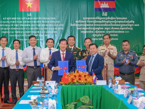 Tỉnh An Giang và tỉnh Kep (Vương quốc Campuchia) tiếp tục hợp tác tìm kiếm, quy tập hài cốt liệt sĩ giai đoạn mùa khô 2026-2027