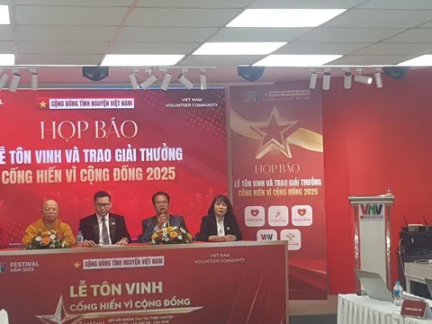 Lễ tôn vinh và trao Giải thưởng “Cống hiến vì Cộng đồng” năm 2025 sẽ được tổ chức tại TP Hồ Chí Minh