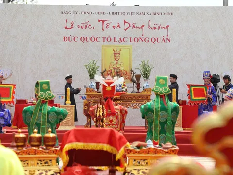 Lễ rước, tế và dâng hương Đức Quốc Tổ Lạc Long Quân:  Tiếp nối truyền thống “con Rồng, cháu Tiên”