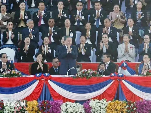 Tổng Bí thư Tô Lâm và Phu nhân dự Lễ kỷ niệm 50 năm Quốc khánh Lào