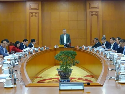 Tổng Bí thư Tô Lâm chủ trì buổi làm việc với Thường trực các Tiểu ban Đại hội XIV của Đảng