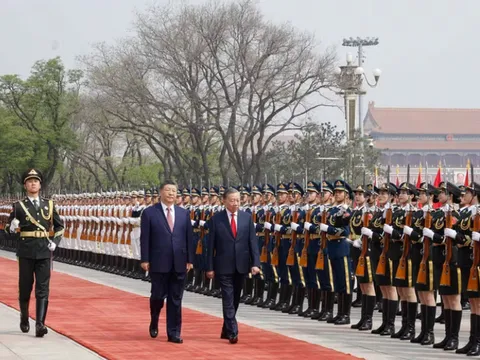 Lễ đón trọng thể Tổng Bí thư, Chủ tịch nước Tô Lâm thăm cấp Nhà nước đến Trung Quốc