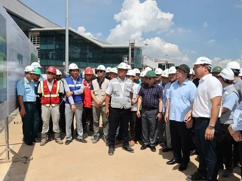 Kiểm tra tiến độ dự án sân bay Long Thành, cao tốc TP. Hồ Chí Minh-Long Thành-Dầu Giây, Nhà ga T3
