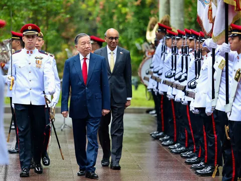 Tổng thống Tharman Shanmugaratnam chủ trì Lễ đón Tổng Bí thư, Chủ tịch nước Tô Lâm thăm cấp Nhà nước Singapore