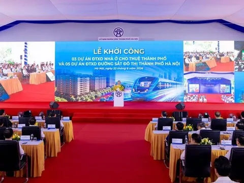 Thủ tướng Lê Minh Hưng dự lễ khởi công 5 tuyến đường sắt, 3 dự án nhà ở cho thuê tại Hà Nội