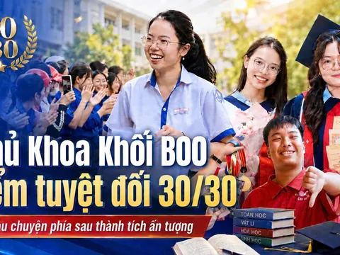 Chuyện của các thủ khoa khối B00 đạt điểm tuyệt đối 30/30